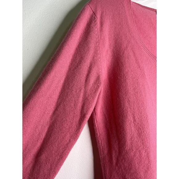 Cash Ca England Cashmere Sweater Large Bright Pink Long Sleeves - Picture 4 of 9